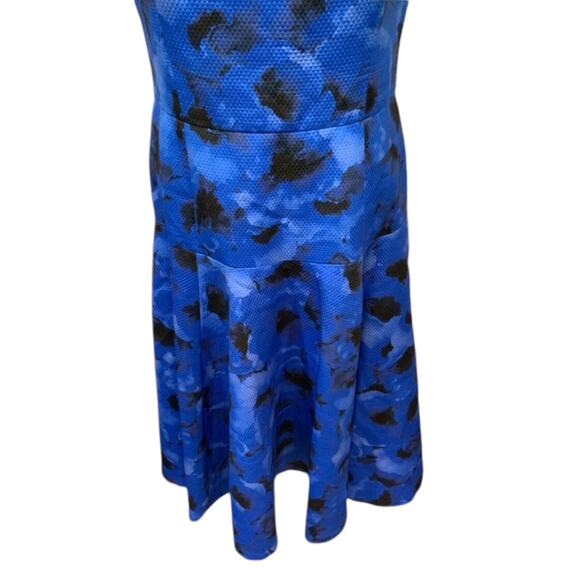 $2295 MICHAEL KORS COLLECTION Made in Italy Blue Black Floral Designer Dress 14 - Picture 11 of 15